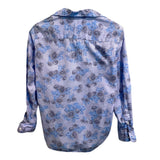 *Frank & Eileen Frank Fit Cotton Floral Long Sleeve Collared V-Neck Button-Up Shirt, Size XS