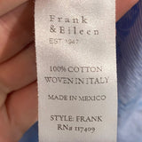 *Frank & Eileen Frank Fit Cotton Floral Long Sleeve Collared V-Neck Button-Up Shirt, Size XS