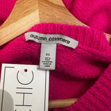 *Autumn Cashmere 100% Cashmere Leopard Front Crew Neck Pullover Sweater, Size XS