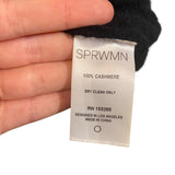 *SPRWMN Cashmere Cable Knit Short Raglan Sleeve High Crew Neck Pullover Sweater, Size M