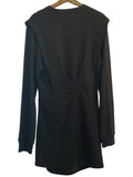 *Isabel Marant Michaela Cotton Jersey Long Sleeve Bold Shoulder Crew Neck Mini Dress, Size FR 40=US 8