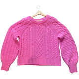 *A.L.C. Mick Alpaca Wool Blend Cable Knit Crew Neck Pullover Sweater, Size M