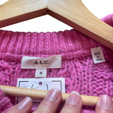 *A.L.C. Mick Alpaca Wool Blend Cable Knit Crew Neck Pullover Sweater, Size M
