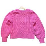 *A.L.C. Mick Alpaca Wool Blend Cable Knit Crew Neck Pullover Sweater, Size M