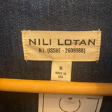 *Nili Lotan Cotton Denim Zip Front Boxy Utility Safari Jacket, Size M