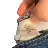 *Nili Lotan Cotton Denim Zip Front Boxy Utility Safari Jacket, Size M