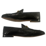 *Gucci Brixton Leather Almond Toe Horsebit Accent Convertible Loafers Mules, Size 39.5
