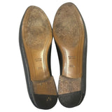 *Gucci Brixton Leather Almond Toe Horsebit Accent Convertible Loafers Mules, Size 39.5