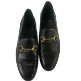 *Gucci Brixton Leather Almond Toe Horsebit Accent Convertible Loafers Mules, Size 39.5