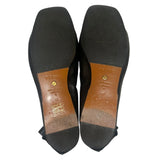 *FRAME Le Sunset Leather Square Toe Open Circle Bow Slip-On Ballet Flats, Size 40