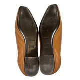 *FRAME Le Collina Leather Square Toe Braided Detail Slip-On Ballet Slipper Flats, Size 40