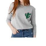 *Jumper 1234 Cashmere Cactus Raglan Crew Neck Pullover Sweater, Size 3=US M