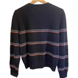 *THE GREAT. The Shrunken Ribbon Stripe Crew Neck Pullover Sweater, Size TG 2=US M