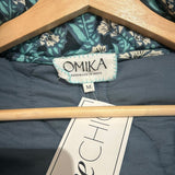 *Omika Karima Modal Floral Quilted Snap-Up High Collar Jacket, Size M