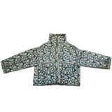 *Omika Karima Modal Floral Quilted Snap-Up High Collar Jacket, Size M