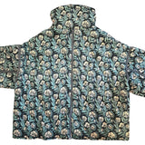 *Omika Karima Modal Floral Quilted Snap-Up High Collar Jacket, Size M