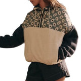 *THE GREAT. Outdoors The Plush Terrain Floral & Fleece Half-Zip Sherpa Pullover Jacket, Size S