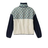 *THE GREAT. Outdoors The Plush Terrain Floral & Fleece Half-Zip Sherpa Pullover Jacket, Size S