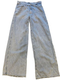 *7 For All Mankind Lotta Cotton & Linen Faded High-Rise Wide Leg Jeans, Size 28 (6)