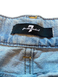 *7 For All Mankind Lotta Cotton & Linen Faded High-Rise Wide Leg Jeans, Size 28 (6)