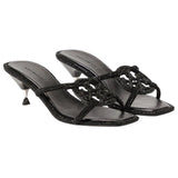 *Tory Burch Pave Geo Bombe Miller 55mm Metal Heel Slide Sandals, Size 10.5