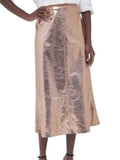 *Tuckernuck x India Hicks London Metallic A-Line Midi Skirt, Size 0