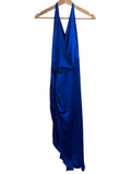 *NWT Michelle Mason Twist Knot Silk Asymmetric One Shoulder Draped Wrap Midi Dress, Size 2