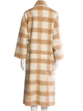 *NWT Apiece Apart Fatima Wrap Wool Buffalo Check Cap Sleeve Button Neck Cape Jacket, Size XS/S