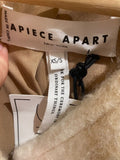 *NWT Apiece Apart Fatima Wrap Wool Buffalo Check Cap Sleeve Button Neck Cape Jacket, Size XS/S