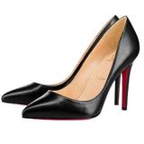 *Christian Louboutin Pigalle Follies Patent Leather Pointed Toe Stiletto Pumps w/box, Size 37