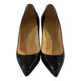 *Christian Louboutin Pigalle Follies Patent Leather Pointed Toe Stiletto Pumps w/box, Size 37