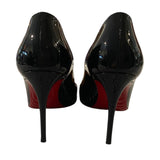 *Christian Louboutin Pigalle Follies Patent Leather Pointed Toe Stiletto Pumps w/box, Size 37
