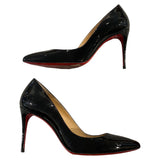 *Christian Louboutin Pigalle Follies Patent Leather Pointed Toe Stiletto Pumps w/box, Size 37