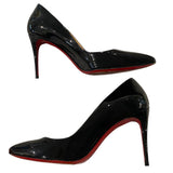 *Christian Louboutin Pigalle Follies Patent Leather Pointed Toe Stiletto Pumps w/box, Size 37