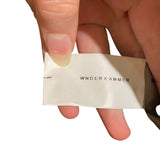 *Wnderkammer Faux Leather Patch Pocket Logo Belted Jacket, Size S