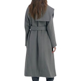 *Wnderkammer Wool Blend Removable Cape Belted Long Coat, Size S