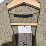 *Jenni Kayne Cocoon Alpaca Blend Chunky Rib Knit Button-Up V-Neck Oversized Cardigan Sweater, Size S