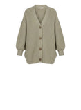 *Jenni Kayne Cocoon Alpaca Blend Chunky Rib Knit Button-Up V-Neck Oversized Cardigan Sweater, Size S