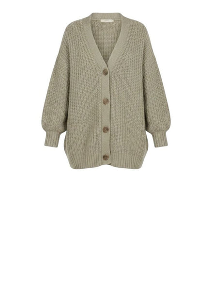 *Jenni Kayne Cocoon Alpaca Blend Chunky Rib Knit Button-Up V-Neck Oversized Cardigan Sweater, Size S