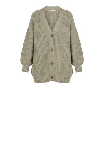 *Jenni Kayne Cocoon Alpaca Blend Chunky Rib Knit Button-Up V-Neck Oversized Cardigan Sweater, Size S