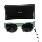 *Celine Monochroms CL40197U 54MM Square Acetate Frame Smoke Lens Sunglasses w/Case