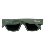 *Celine Monochroms CL40197U 54MM Square Acetate Frame Smoke Lens Sunglasses w/Case