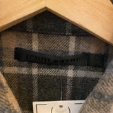 *Jenni Kayne O'Keefe Plaid Shacket Wool Blend Collared Button-Up Overshirt Jacket, Size S