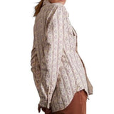 *MOTHER The Frenchie Frenchie Floral Stripe Long Sleeve Button-Up Shirt Top, Size S