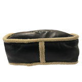 *Stella McCartney Faux Leather Faux Shearling Trim Large Logo Tote Bag w/Pouch