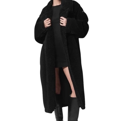 *ALO Yoga Oversized Sherpa Notch Lapel Trench Long Coat, Size M