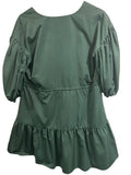 *Amanda Uprichard Newbury Elbow Sleeve Split Neck Tiered Mini Dress, Size S