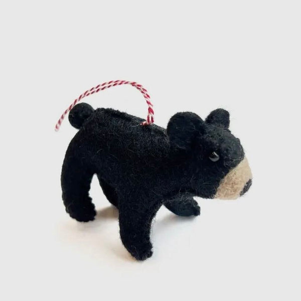 Ornaments for Orphans Black Bear Felt Wool Ornament