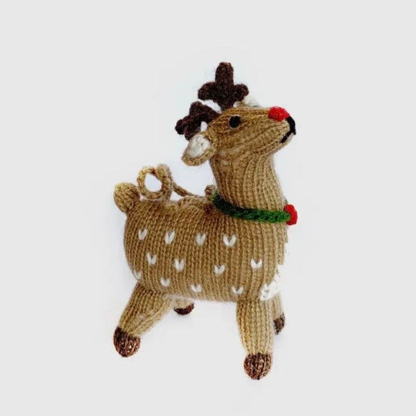 Ornaments for Orphans Reindeer Knit Wool Ornament