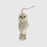 Ornaments for Orphans Snowy Owl Felt Wool Ornament